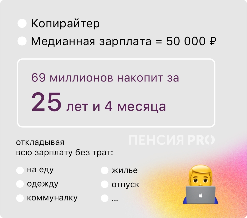 Учителям — 30, курьерам — 20: сколько лет понадобится, чтобы скопить на пенсию - изображение 208